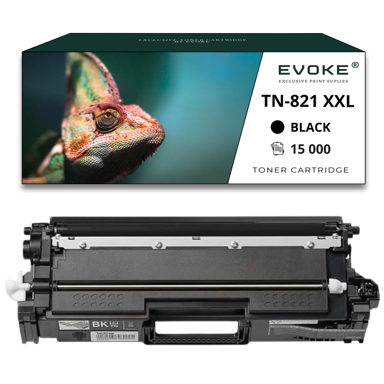 Evoke Compatibele Toner voor Brother Tn-821Xxlbk Tn821Xxlbk Tn-821 XXL Tn821 XXL Zwart 15000 Pagina's Mfc-L9630Cdn Hl-L9470Cdn L9670Cdn L9430