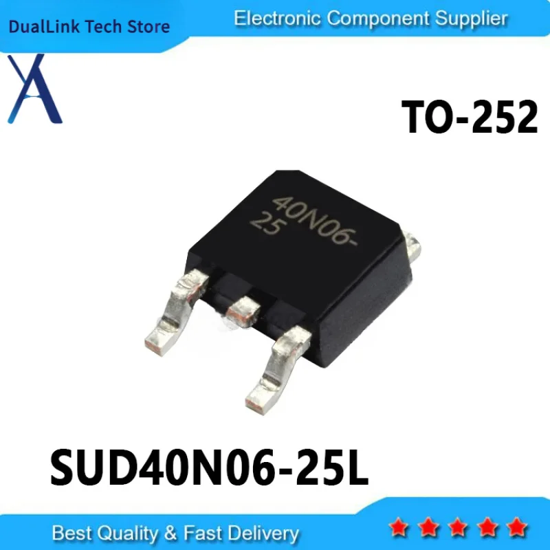 

100PCS SUD40N06-25L 40N06 SUD40N06 40N06-25L TO-252