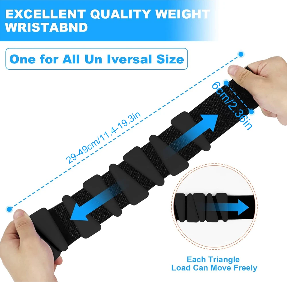 1 Paar Handgelenk-Knöchelgewichte, verstellbarer gewölbter Silikon-Armreif, tragbares, extrem langlebiges Streifen-Gewichtsarmband, 2 lbs/4 lbs für Yoga