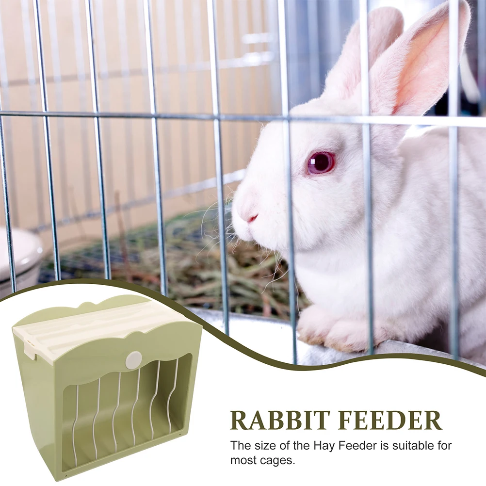 

2pcs Rabbit Guinea Pig Feeder Plastic Durable Bunny Rack Clean Holder For Small Pets Hamster Chinchilla Cage Accessories Bunny