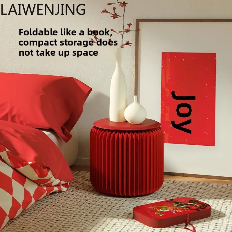 

MJY folding low stool dressing household shoes can be stored in the stool