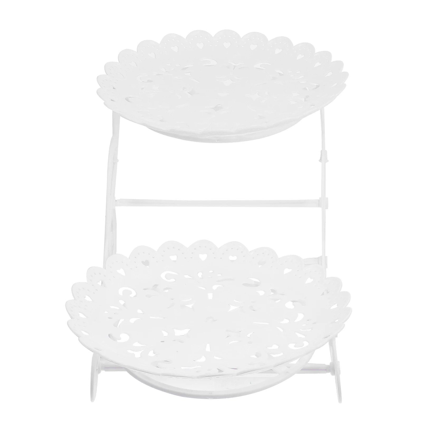 

Double-Layer Cake Stand Plastic Dessert Tray For Wedding Party Birthday Cupcake Holder Food Storage Rack Serving Platter