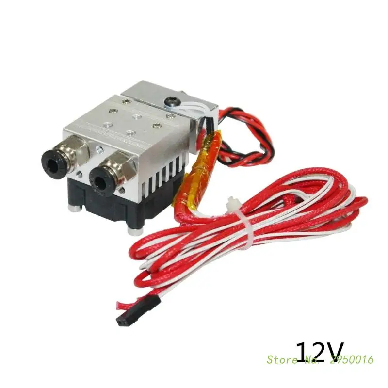 

2 in 1 Out Hotend 3D Printer Part J-head Hotend 12V/24V 1.75mm 40W with Cooling Fan for MK8 Extruder Remote Upgraded