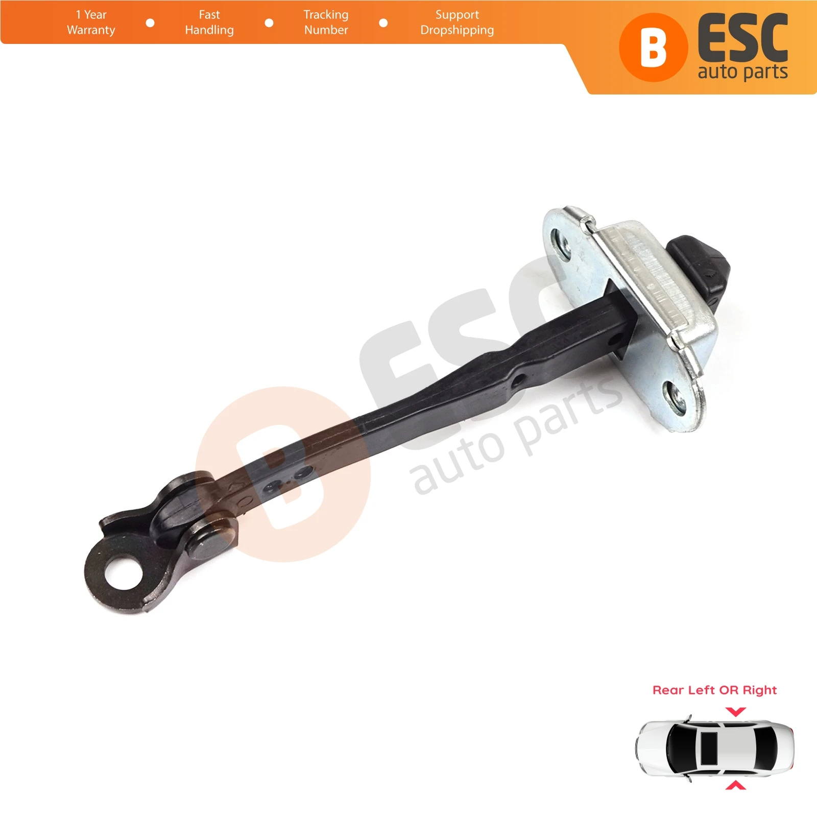 EDP1251 Rear Left or Right Door Catch Hinge Brake Stop Check Strap Limiter 824306058R for Renault Megane 4 BFB 2015-On 4/5 Door