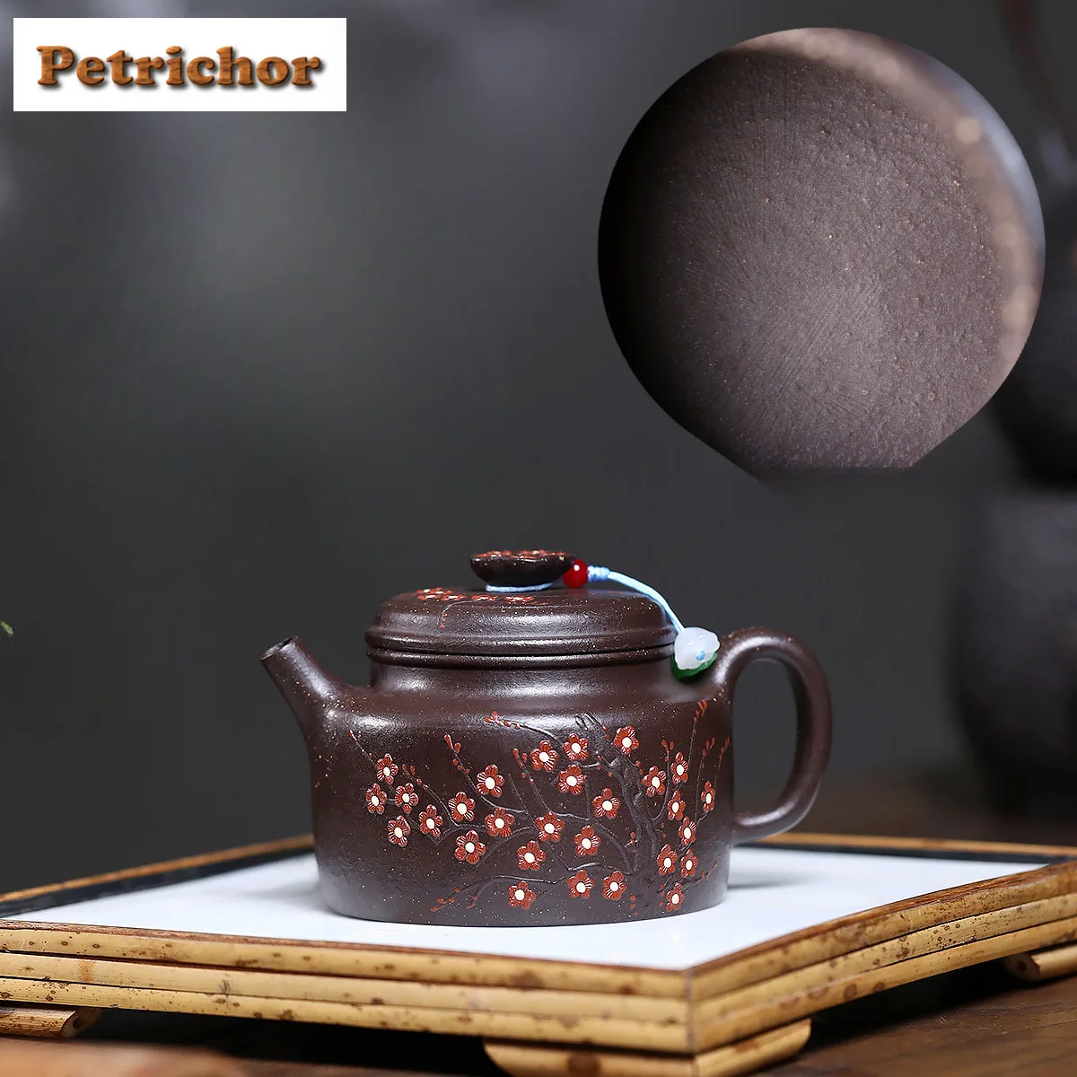 

250 мл Бутик Исин Фиолетовый Глиняный Чайник Ручной Работы De Zhong Горшок Сырой Руды Фиолетовый Нефрит Золотой Песок Чайник Чайник Чайный Набор Zisha