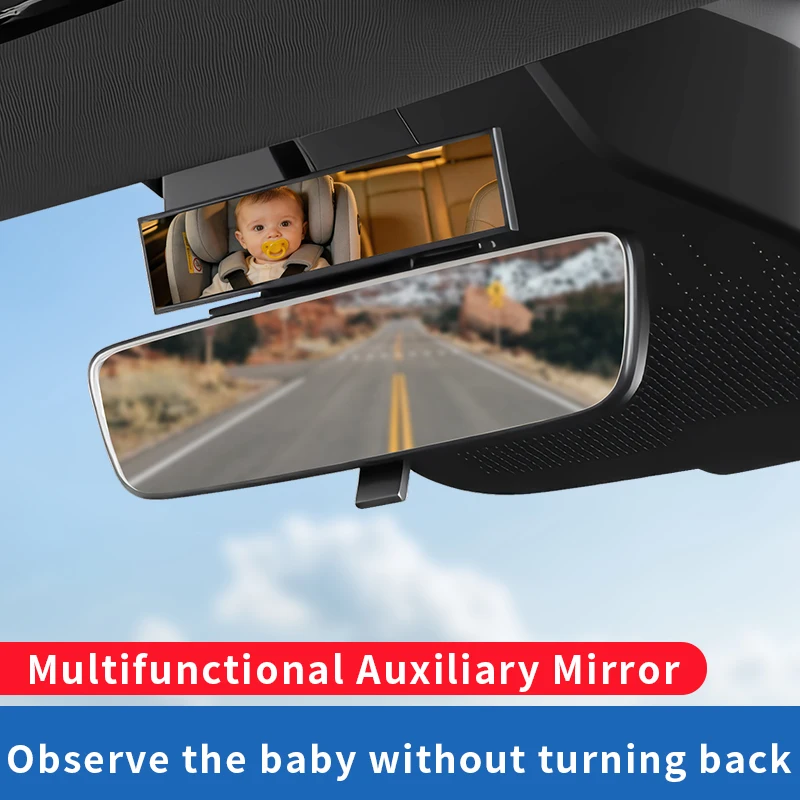 Wide-angle Interior Rearview Mirror, Baby Safety Seat Observation Mirror, Reverse Parking Auxiliary High Definition Car Mirror