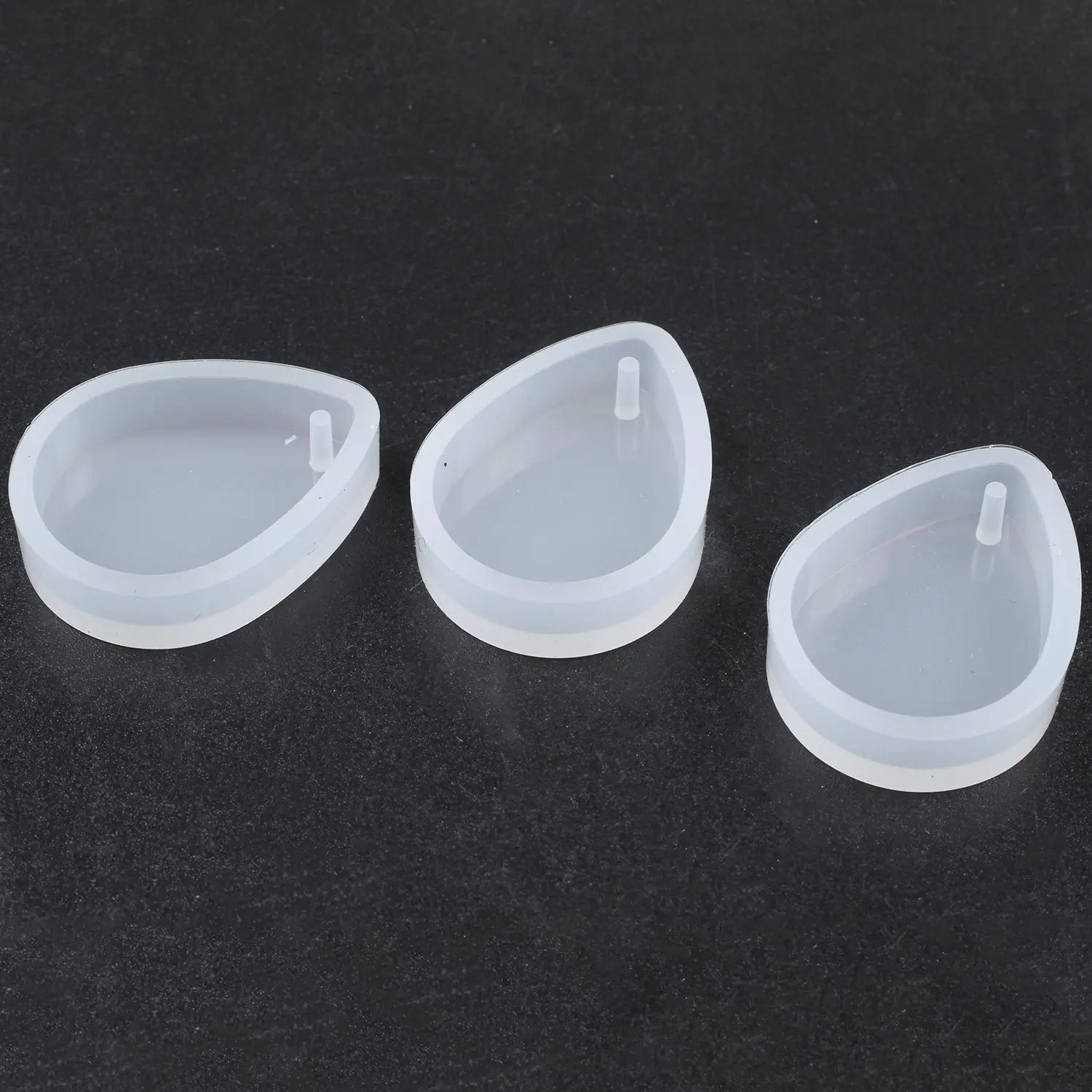 ABIY-15 Pack Silicone Resin Pendant Mould Jewellery Molds With Hanging Hole For Diy Jewelry Craft Making 5 Shapes