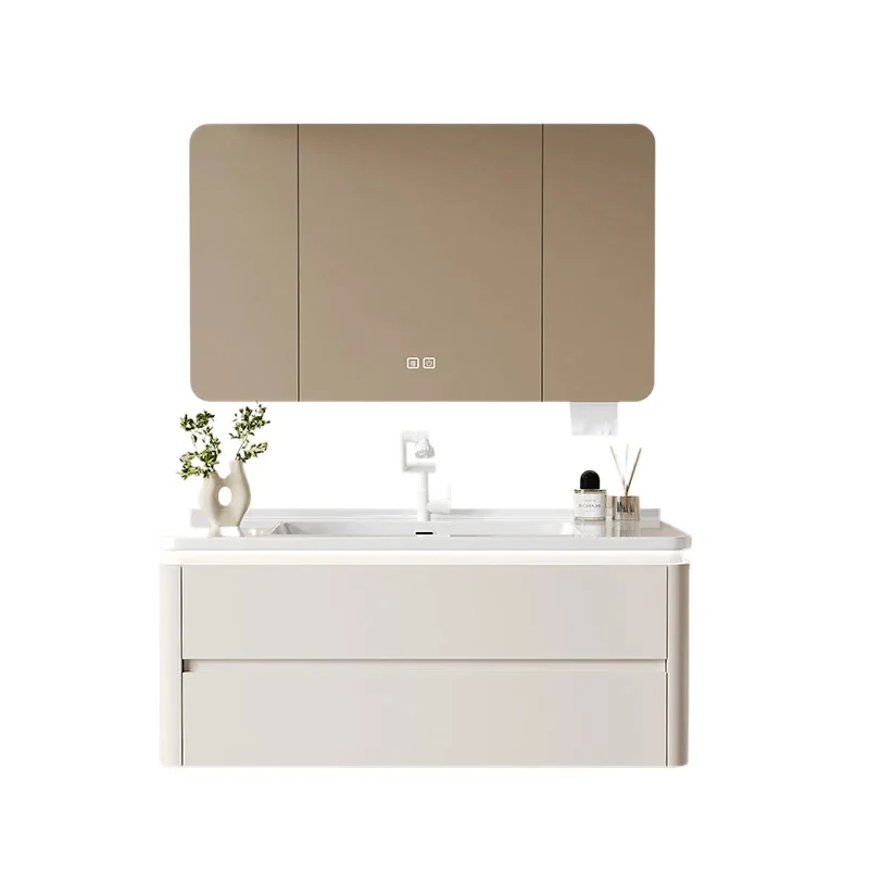 

Luxury Bathroom Cabinets Wall-mounted Fog Removal Large Capacity Storage Smart Mirror Cabinets Furniture Arredo Bagno