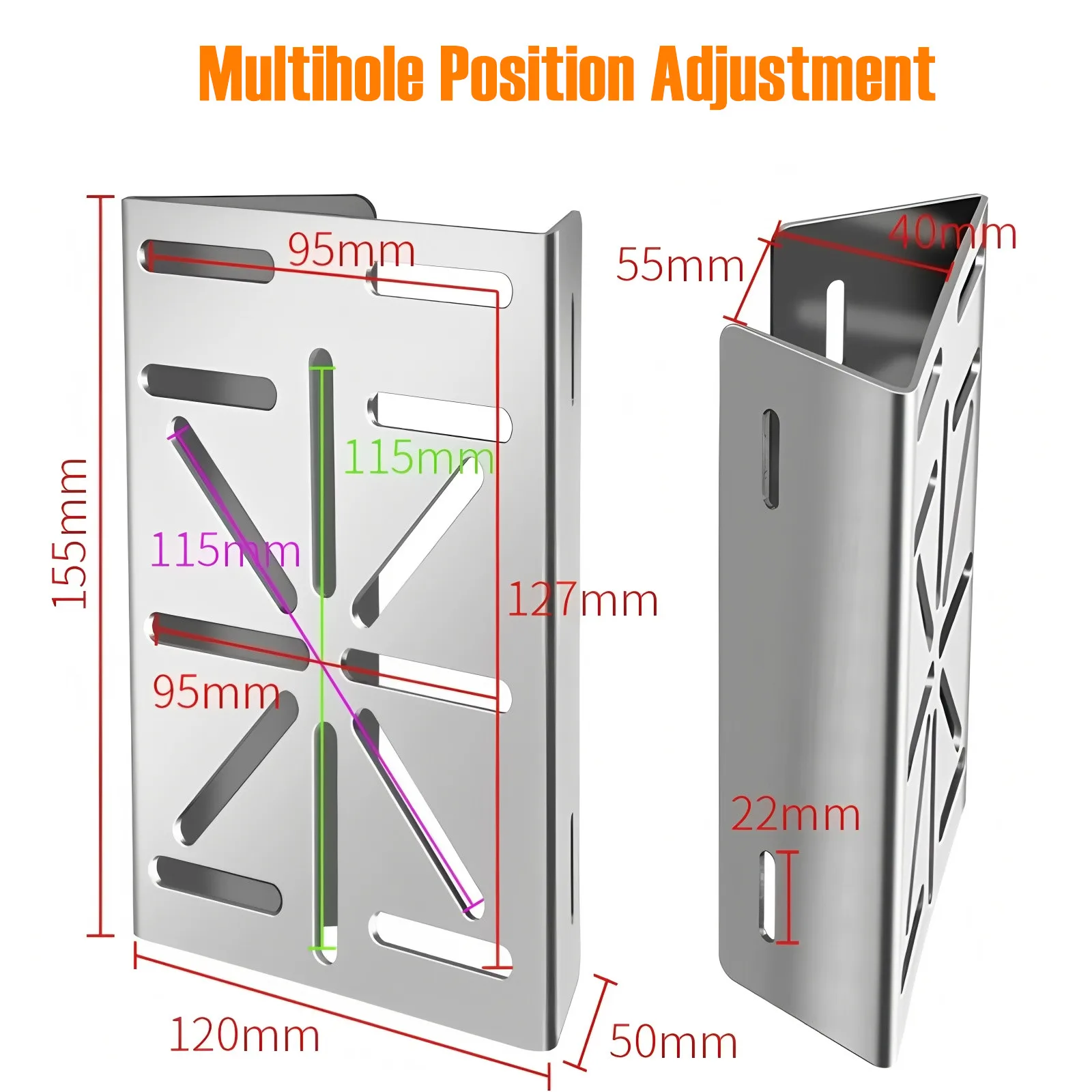 CCTV Camera Pole Mount Bracket Universal Vertical Pole Mount Adapter Bracket for Outdoor Ptz Dome Solar Panels AP Access Point