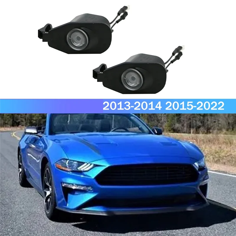 Voor Ford Mustang 2013-2022 Led Zijplas Laser-Achteruitkijkspiegel Plas Welkom Met Logo-Lampjes