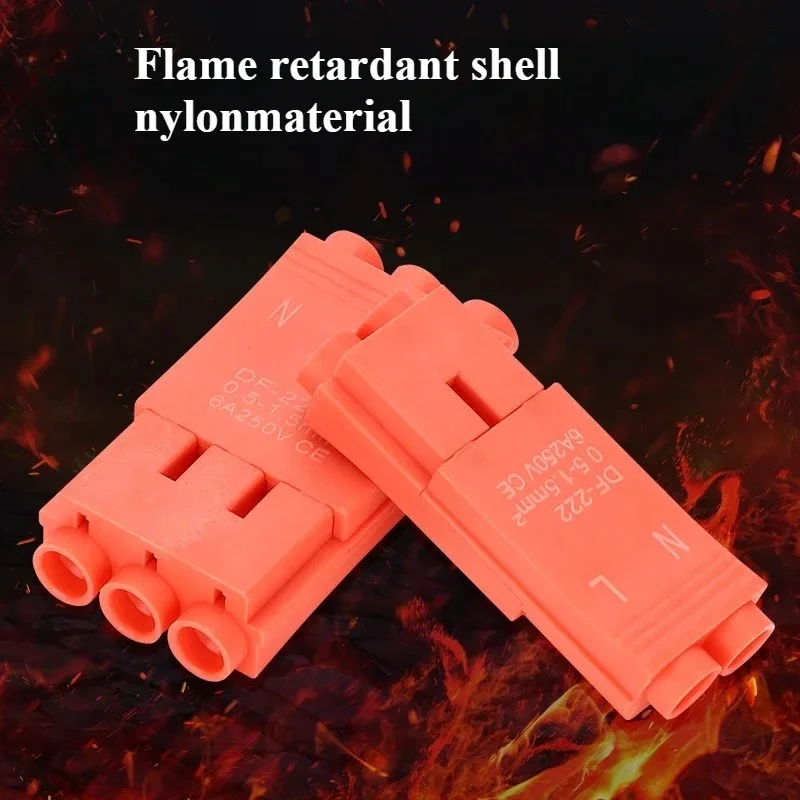 Lighting fixtures Quick Connect Terminals DF-222/223 Hard wire docking 2/3 Pin Plug Wire Electrical Connector Compact Push-in