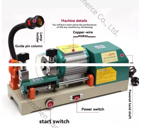 Horizontal Key Machine Key Cutting Machine Automatic Knife Cutting and Key Matching Machine Copper Wire Motor