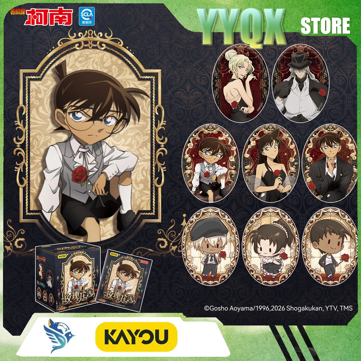 

KAYOU 2026 New Detective Conan Mouri Ran Mouri Kogorou Badge Pendant Decoration Collection Periphery Like Surprise Gift Trendy T
