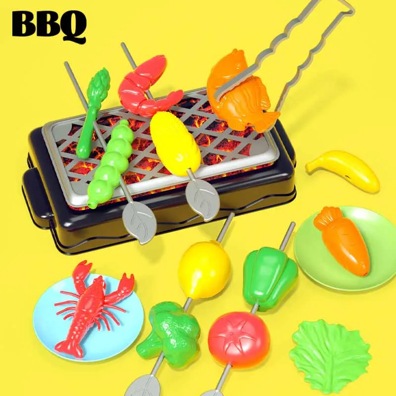 Kinder Speelhuis Speelgoed Simulatie Voedsel Spelen Barbecue Set Speelgoed Creatief Plezier Bbq Barbecue Keuken Speelgoed Kids Puzzel Speelgoed