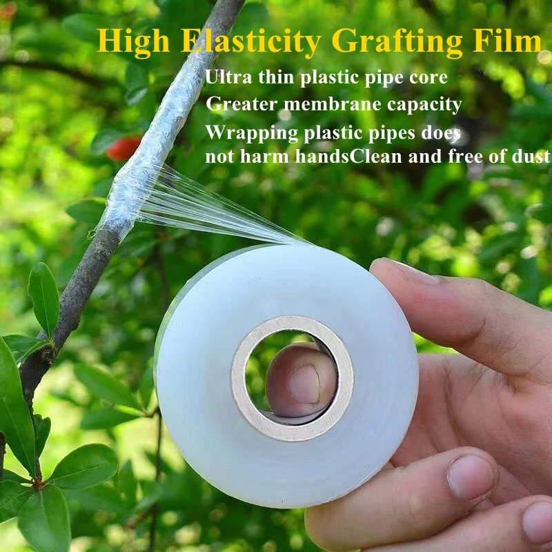 PE Grafting Film Garden Fruit Tree Plants Self-adhesive Grafting Tape Multifunctional Stretchable Winding Film Band Garden Tool