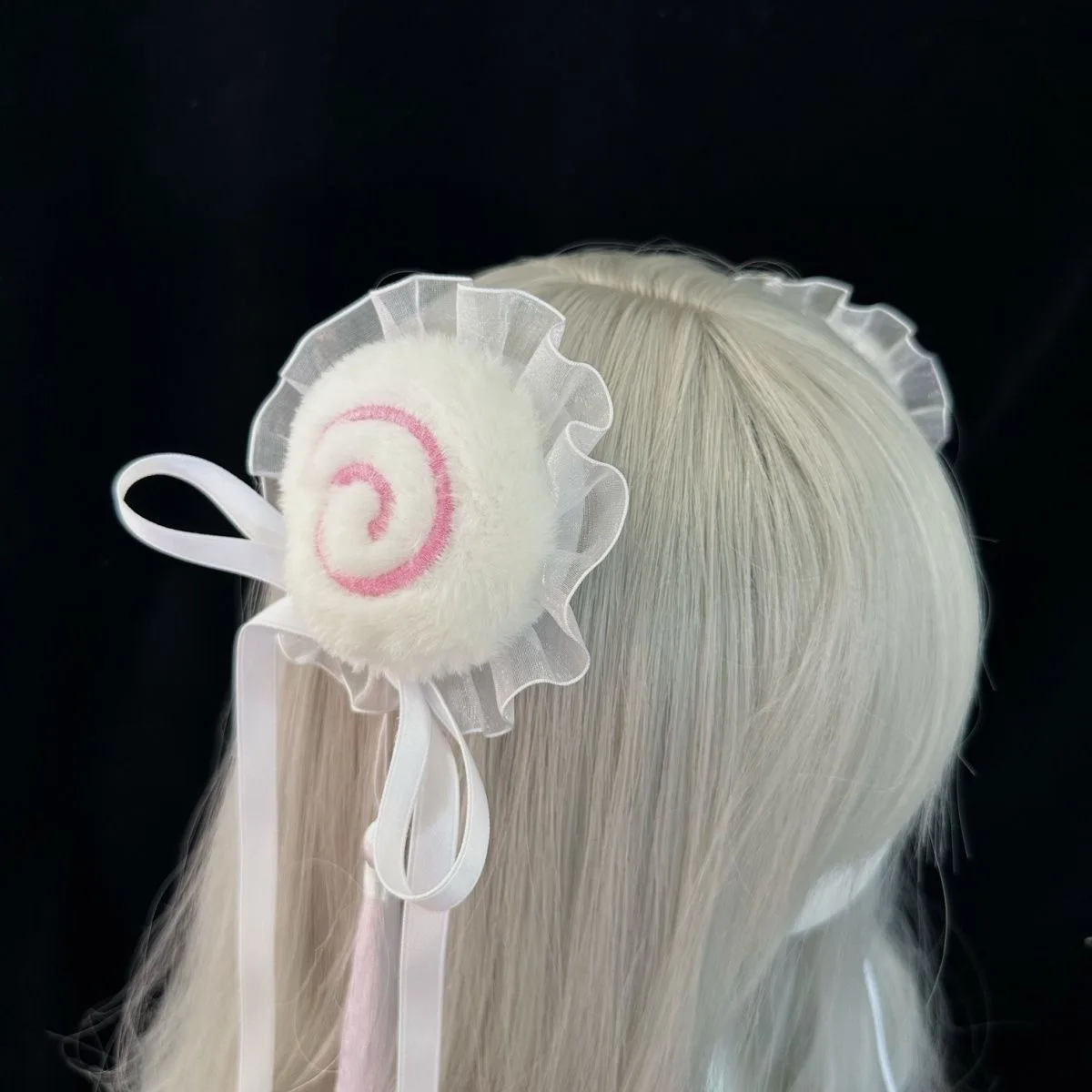 Coiffure Cheongsam en peluche tourbillonnante, dentelle douce, pince à chignon, couvre-chef Cosplay, accessoires pour cheveux Lolita