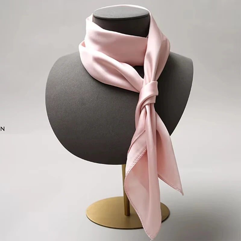 70Cm 100% Mulberry Silk Scarf Women Square Scarves Bandana Wrap Kerchief Mulberry Spring Fashion Luxury Headband Hijab Shawls image 6