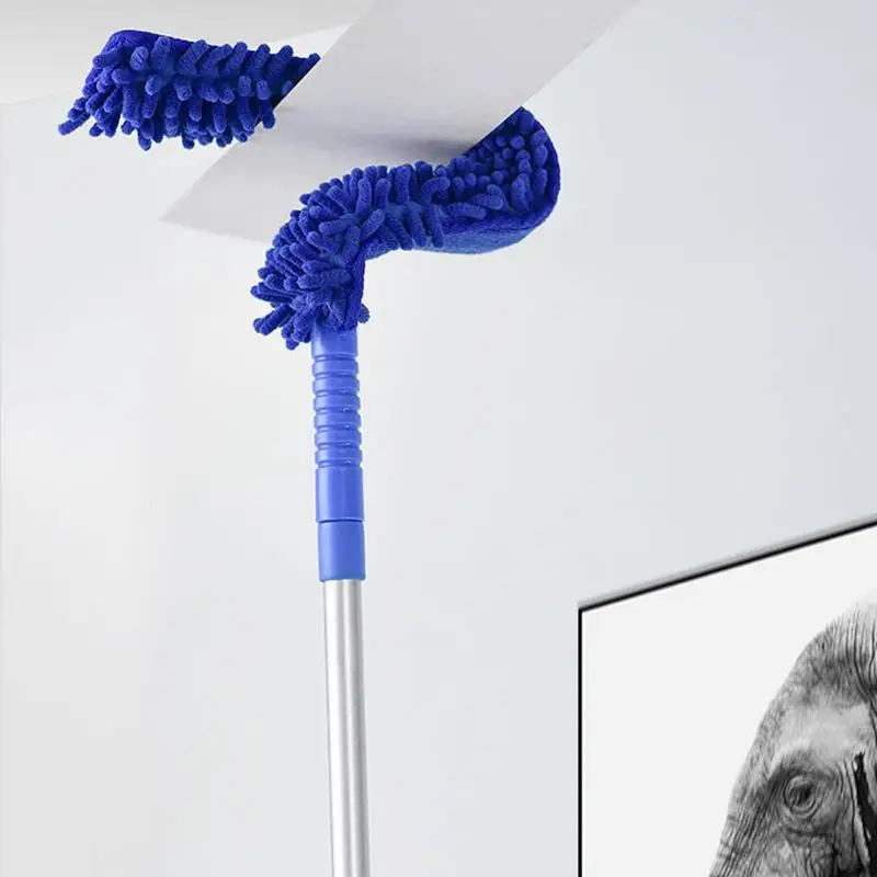 Flexible Microfiber Ceiling Fan Duster 55 Inch Ceiling Fan Blade Cleaner Dust Removal High Reach Dusting Brush For Walls Corner