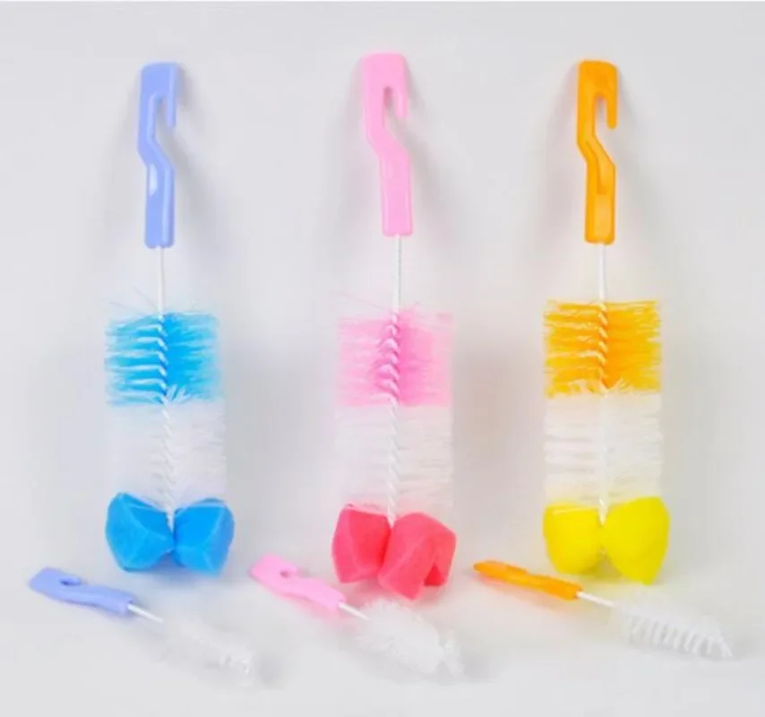 1pc The baby bottle brush wash bottle bottle nipple brush tool sponge cleaning kit baby products wholesale