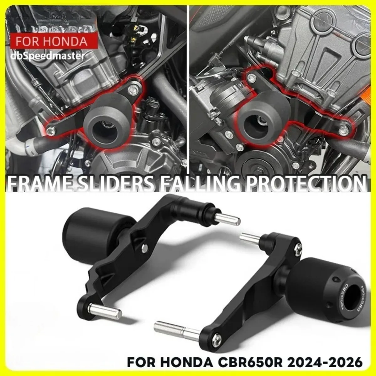 Motocross Frame Sliders Crash Protector CBR650R E-Clutch 2024 2025 2026 For Honda CB650R CBR 650R E-Clutch 2024-2026
