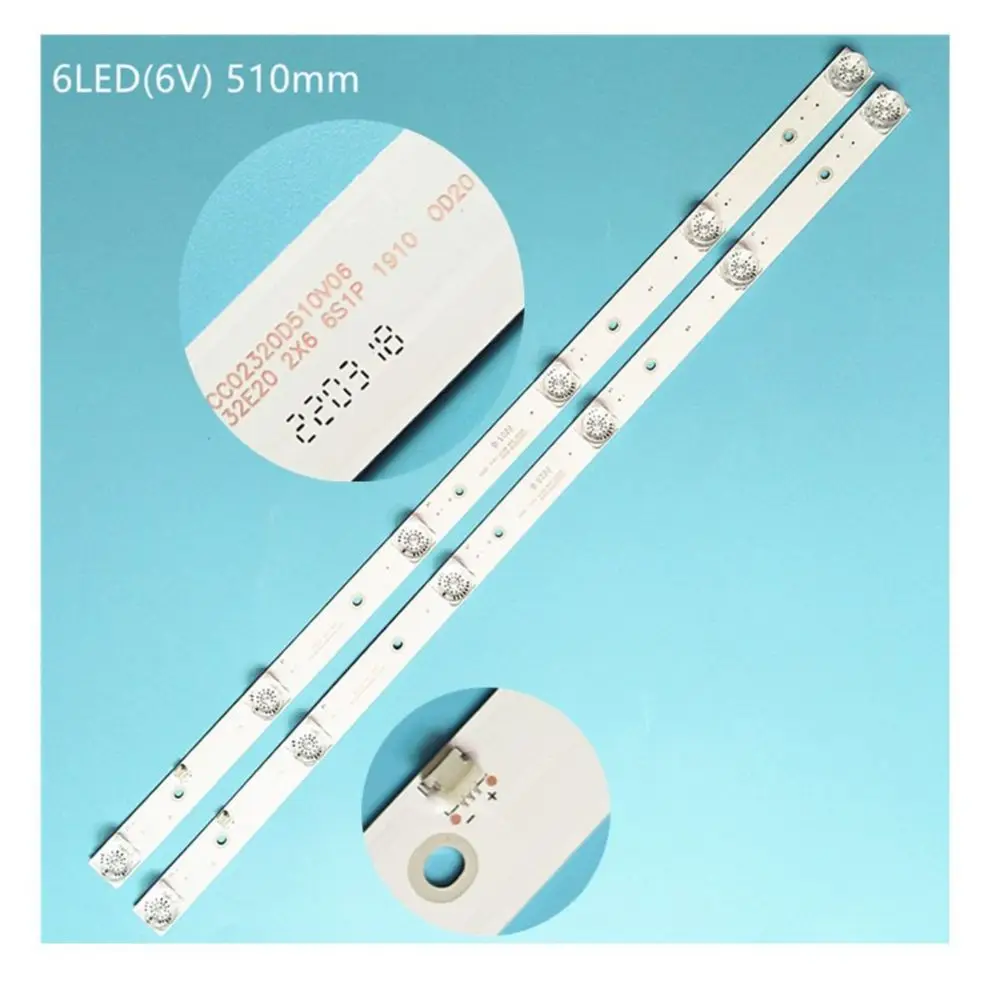 

LED TV подсветка CC02320D510V06 for CC02320D510V06 32E20 2X6 6S1P 1910 0D20 DEXP F32D7000 F32D7000C/W