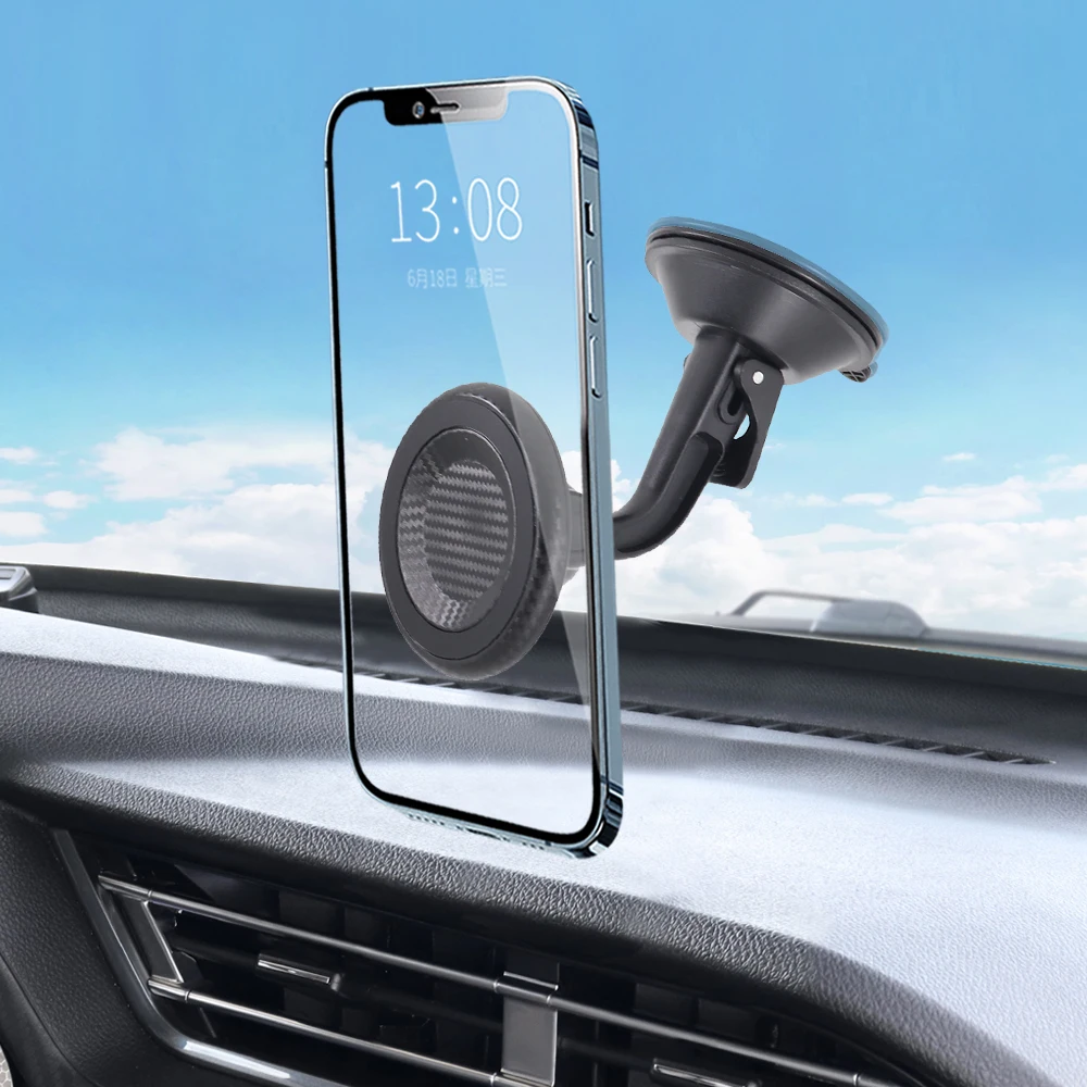ที่ยึดในรถแม่เหล็กที่วางโทรศัพท์ในรถสุดหรู360กระจกหน้าแบบหมุนได้แท่นวางบนรถอเนกประสงค์