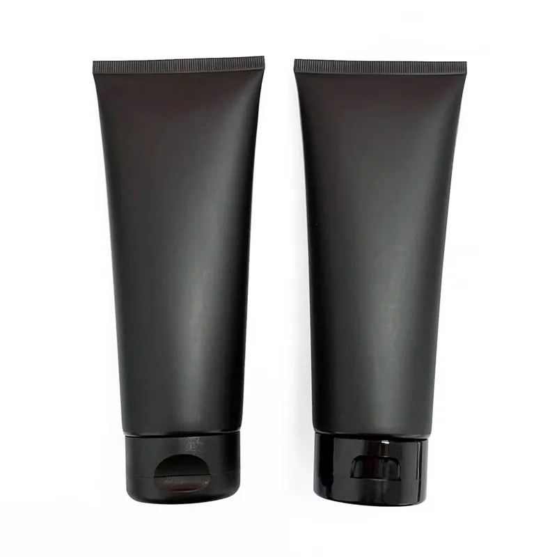 

200ml/200g Cosmetic Soft Tube Bottle Matte Black Plastic Empty Bottle Squeeze Bottle Lotion Cream Refillable Container