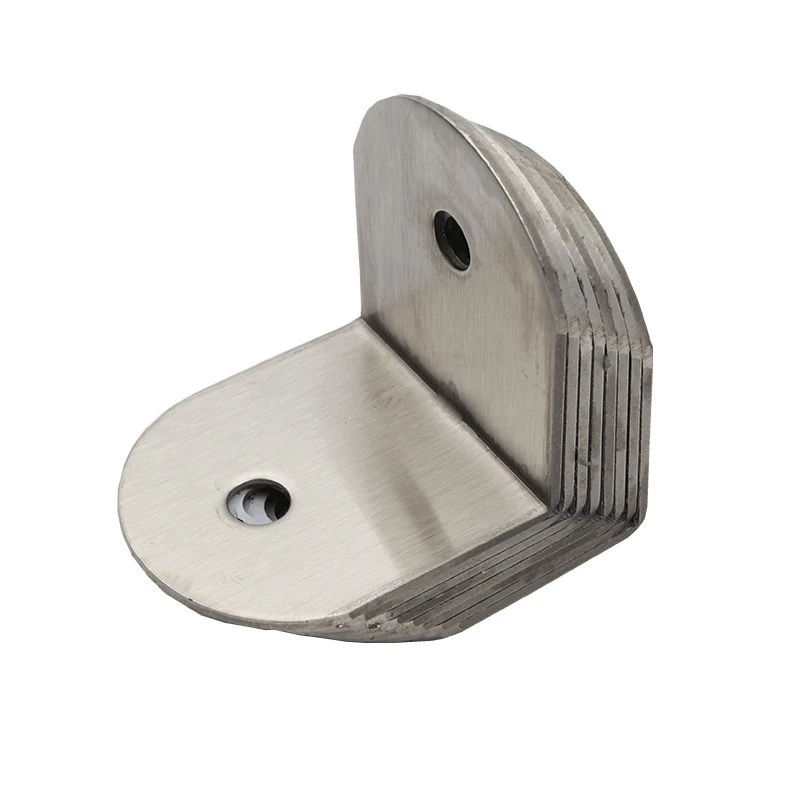 Stainless Steel Hardware Fittings for Bathroom Partitions 90-Degree Right Angle Thickened Toilet Partition Connecting Bracket