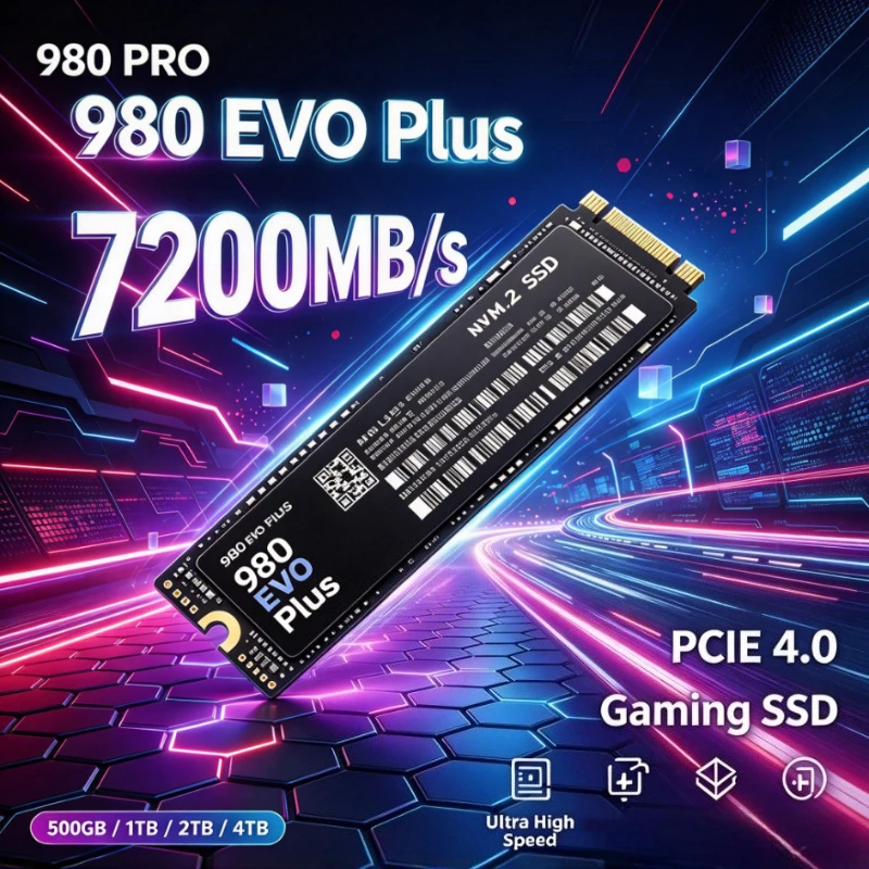 980 EVO plus M.2 NGFF SSD 7200MB/s TLC 3D NAND 2280 Internal Solid State Drive 2TB 4TB For Gaming Desktop Laptop PC Storage