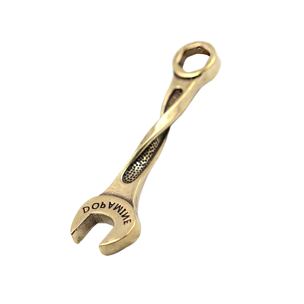 

Brass Wrench Keychain Pendant Creative Chinese Style Metal Key Holder Decor For Bag Necklace Diy Jewelry Craft Accessories