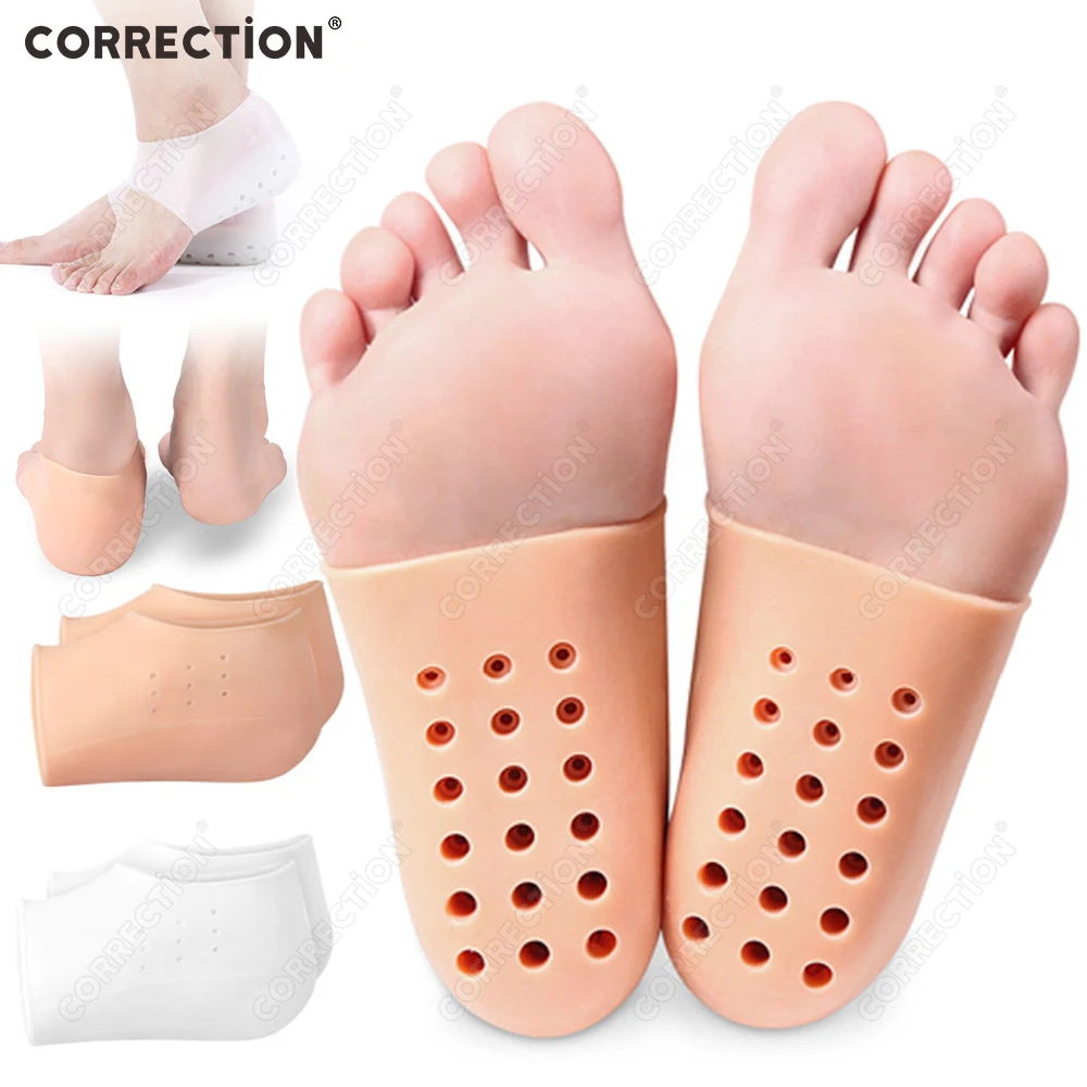 

Silicone Rubber Gel Socks Anti Cracking Liner Heel Socks Elastic Silicon Moisturizing Foot Skin Care Heel Foot Protection