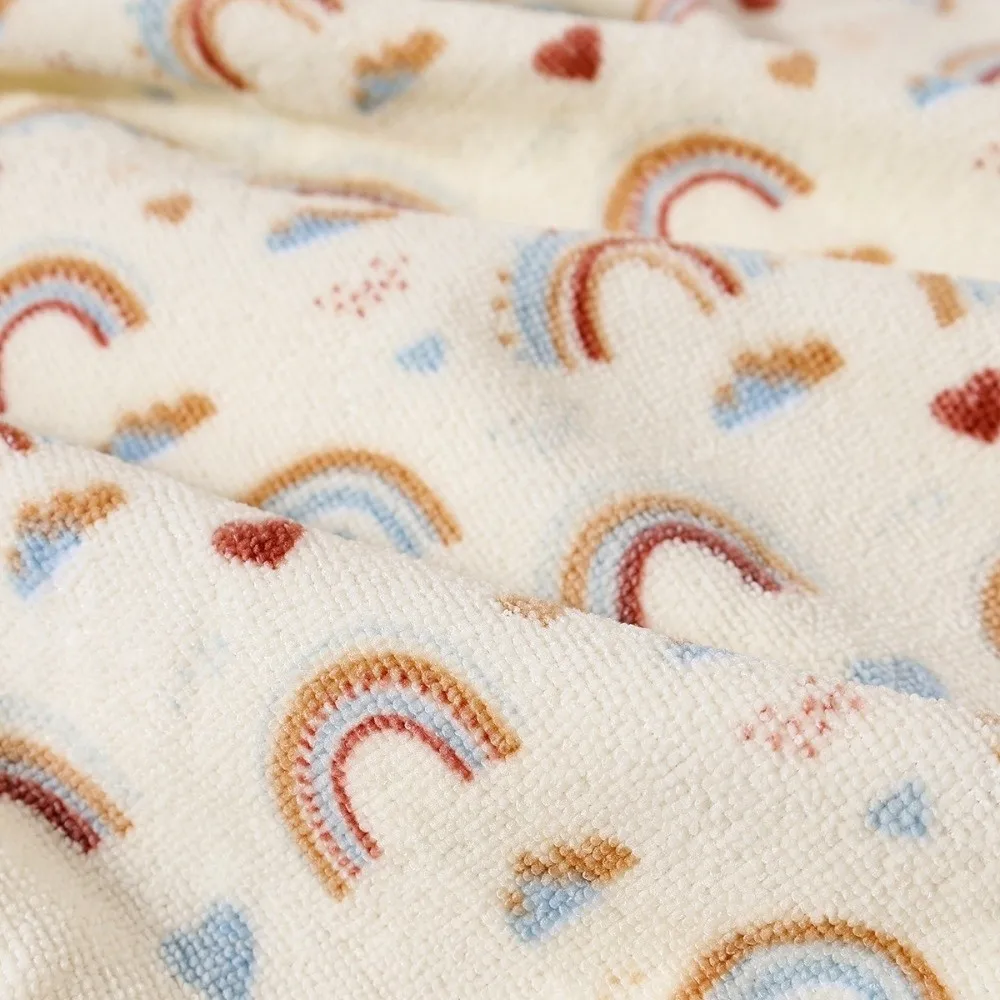 

Cute Microfiber Children's Hooded Bathrobe Animal Print Super Absorption Pool Towel Robes Unisex Girl Bath Towel Beach