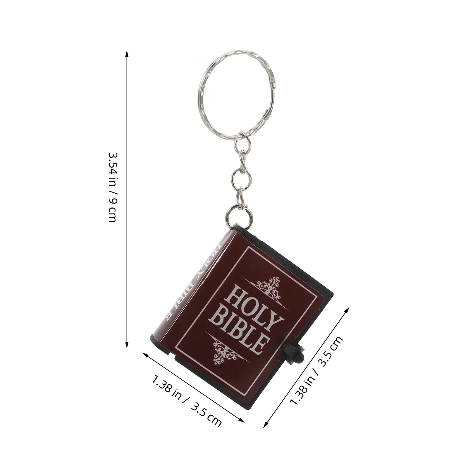 4 قطعة حقيبة سلسلة مفاتيح الكتاب الصغير ستوفير الكنيسة تذكارية الكتاب المقدس Keyrings سلاسل المفاتيح المسيحية ملهمة المفاتيح