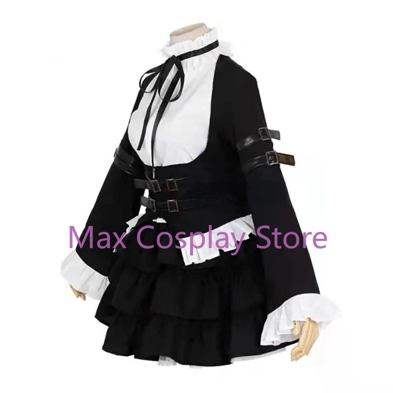 Max Erza Scarlet Cosplay Costume Women Lolita Uniform Maid Dress Girls Skirt Halloween Carnvial Party Suit Custom Made YW