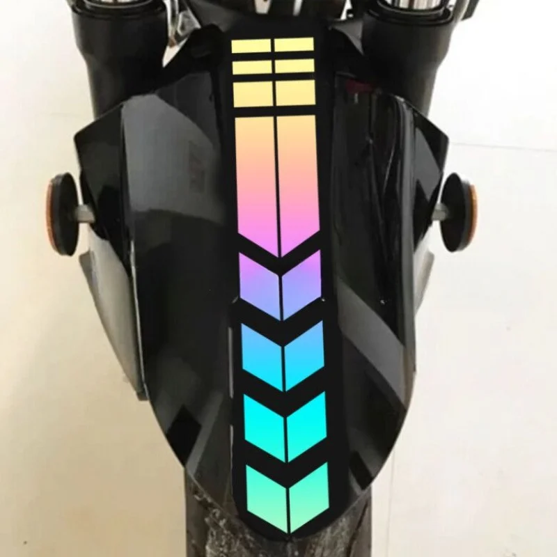 Motorcycle Arrow Stripe Stickers Fender Paste Universal Waterproof Oilproof Reflective Motorbike Tape Decal Moto Accessories