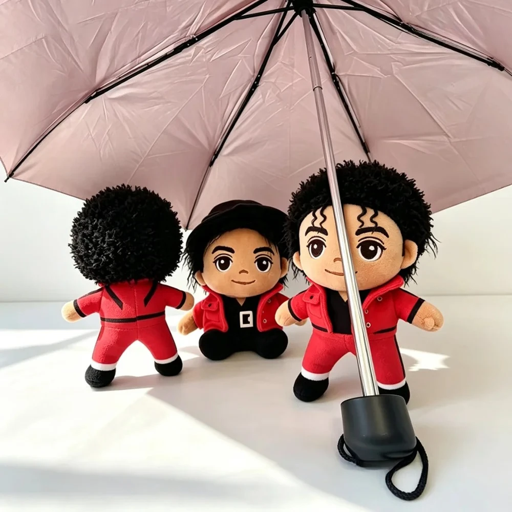 New Red Michael Cute Plush Doll Soft Stuffed Collectible Figurine For Michael Music Fans Home Decor