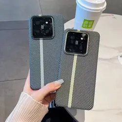 For Xiaomi POCO F6 Pro Case Fashion Hard carbon fibre Slim Skin Protective Back Cover Cases For Xiaomi POCO F5 F6PRO Phone Shell