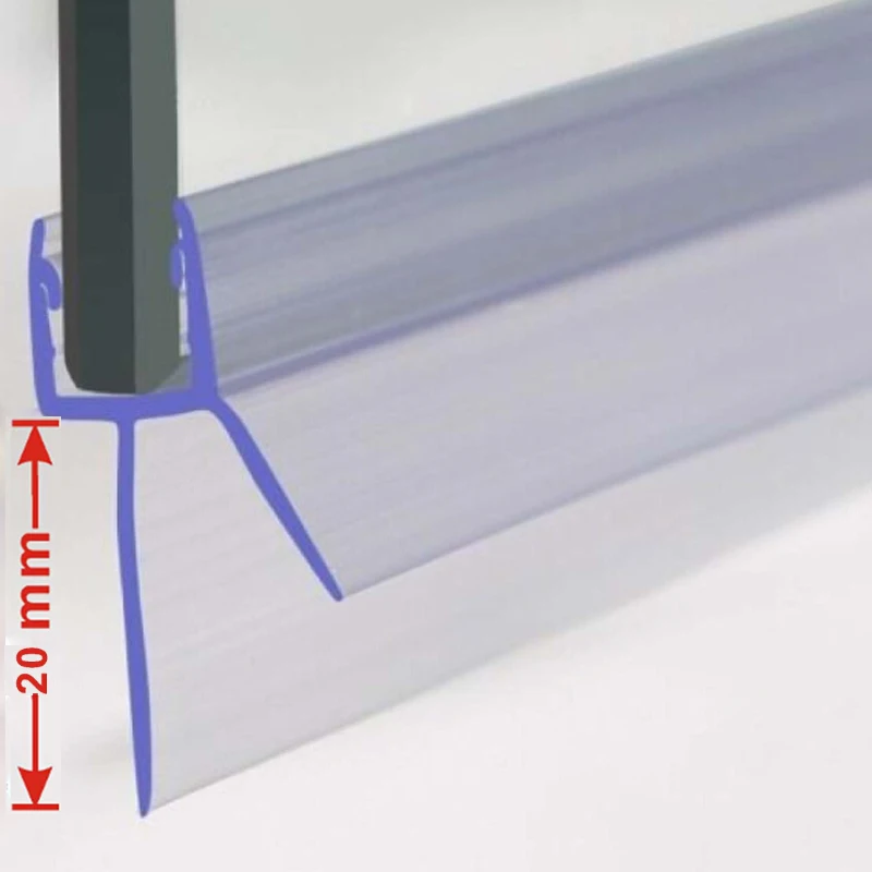 Dichtungsstreifen für Badezimmer-Duschtüren, 4–6 mm, Gummi-Glastür-Dichtungsstreifen, tragbar, bis zu 30 mm, Fensterglas-Zubehör, Haushalt – Detail 7