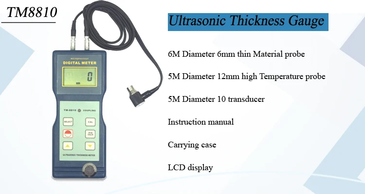 Ultrasonic Thickness Gauge Paint Tester Coating Measurement Tool by Manufacturer Accurate Non-Destructive Testing Device