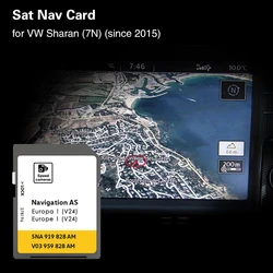 for VW Sharan 7N from 2015 Update AS V24 Map GPS System Navigation SD 32GB Card