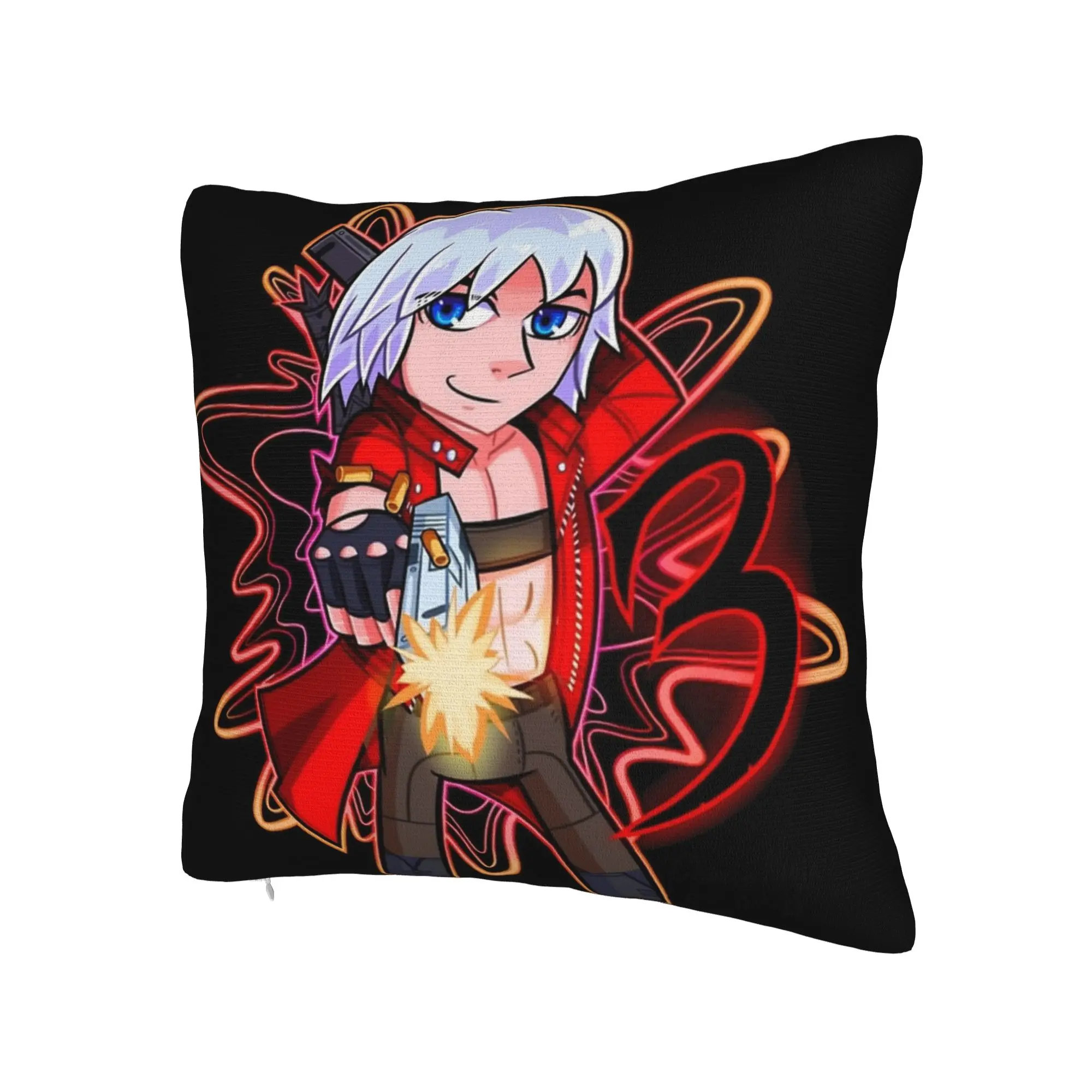 Decorative Pillow Cover Devils May-Cry 3 Merchandise Seater  Pillow Case Cover Zippered Multi-Size