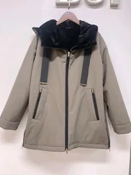 Hello, new solid color zipper hooded style commuter jacket long jacket