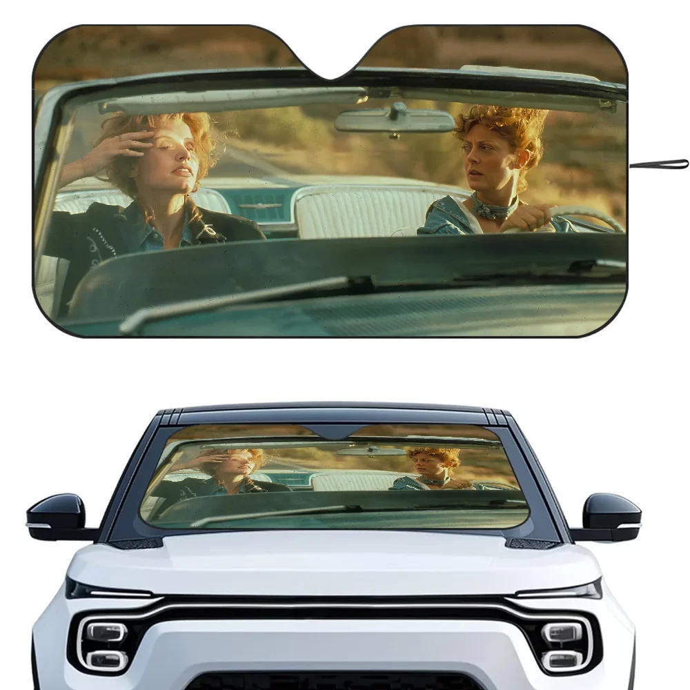 

Автомобильный солнцезащитный козырек T-Thelma & L-Louise, теплоизоляционная алюминиевая пленка, солнцезащитные козырьки на лобовое стекло, блоки УФ-лучей, автомобильный солнцезащитный козырек