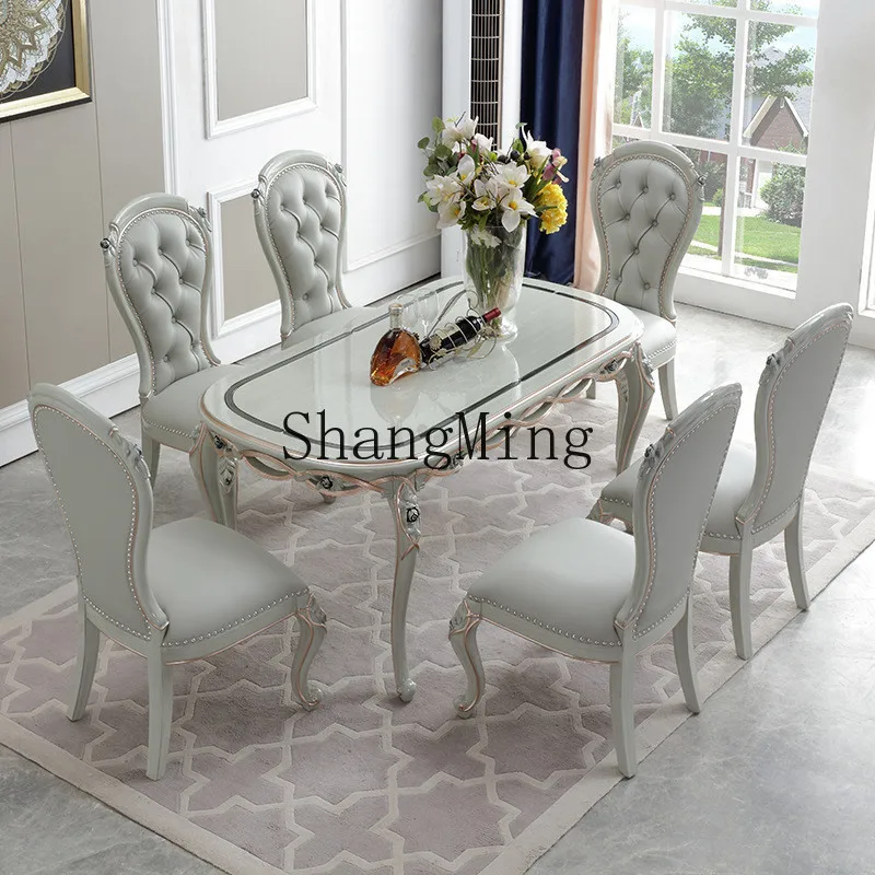 

CL wood dining table modern living high-end dining household high-end luxury dining table combination furniture