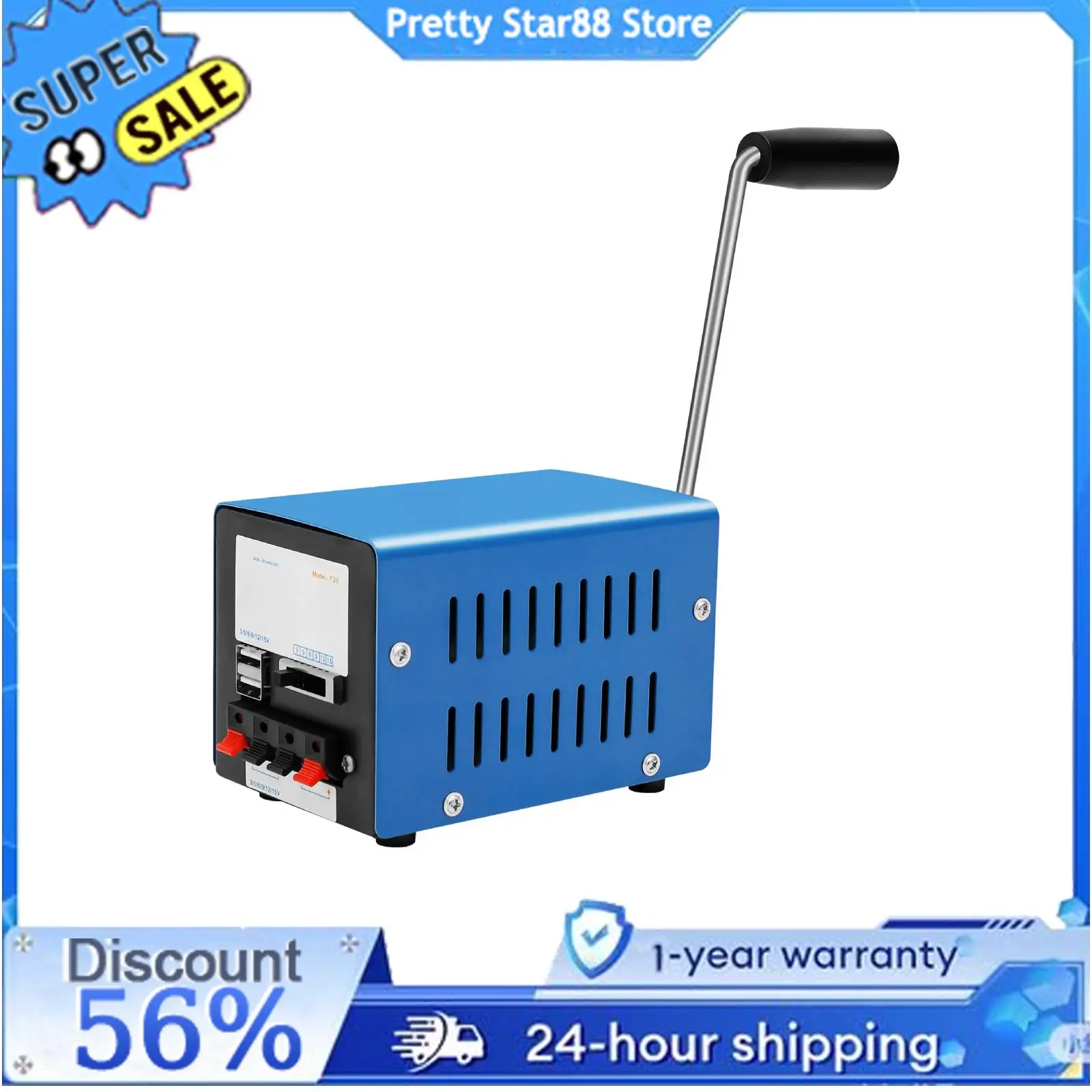 

USB Hand Shake Crank Power Generator Emergency Phone Charger Camping Survival Generator Motor