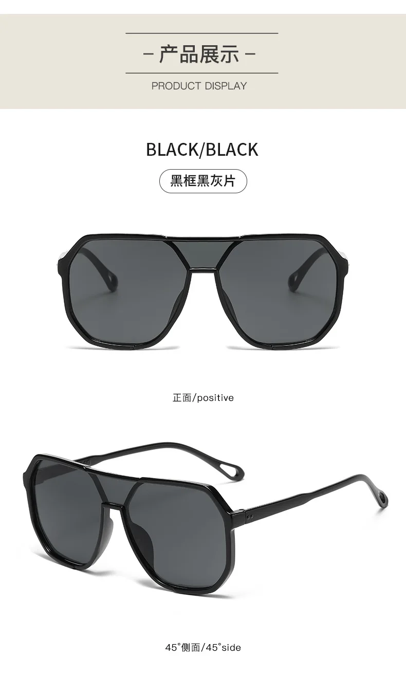 Neue Vintage Quadratische Sonnenbrille für Damen und Herren Luxusmarke Große Runde Sonnenbrillen Weibliche Männliche Eyewear Sonnenbrillen für Männer Frauen – Detail 10