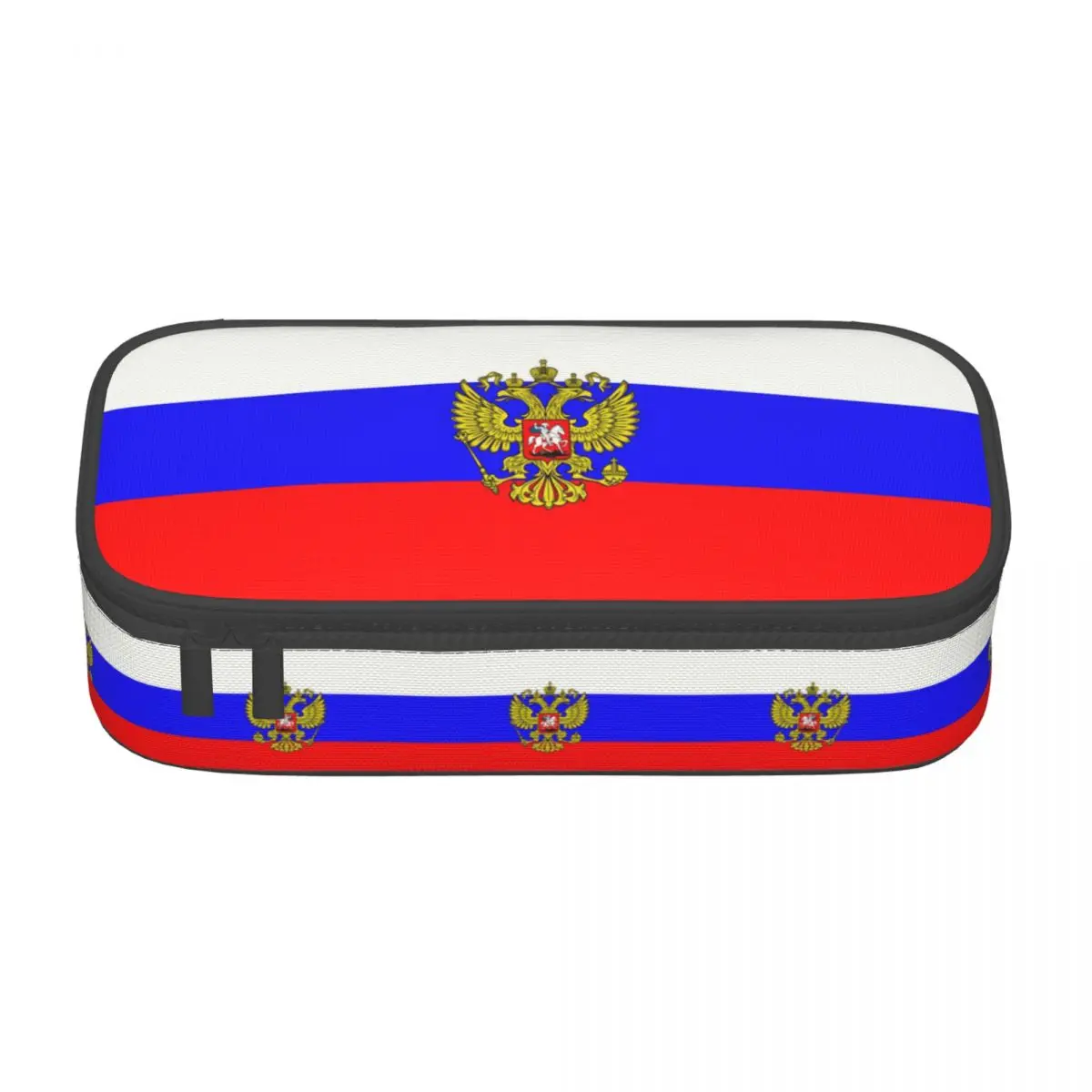 Custom Kawaii Russian Flag Pencil Case for Boys Gilrs Large Storage Pen Bag Box School Supplies