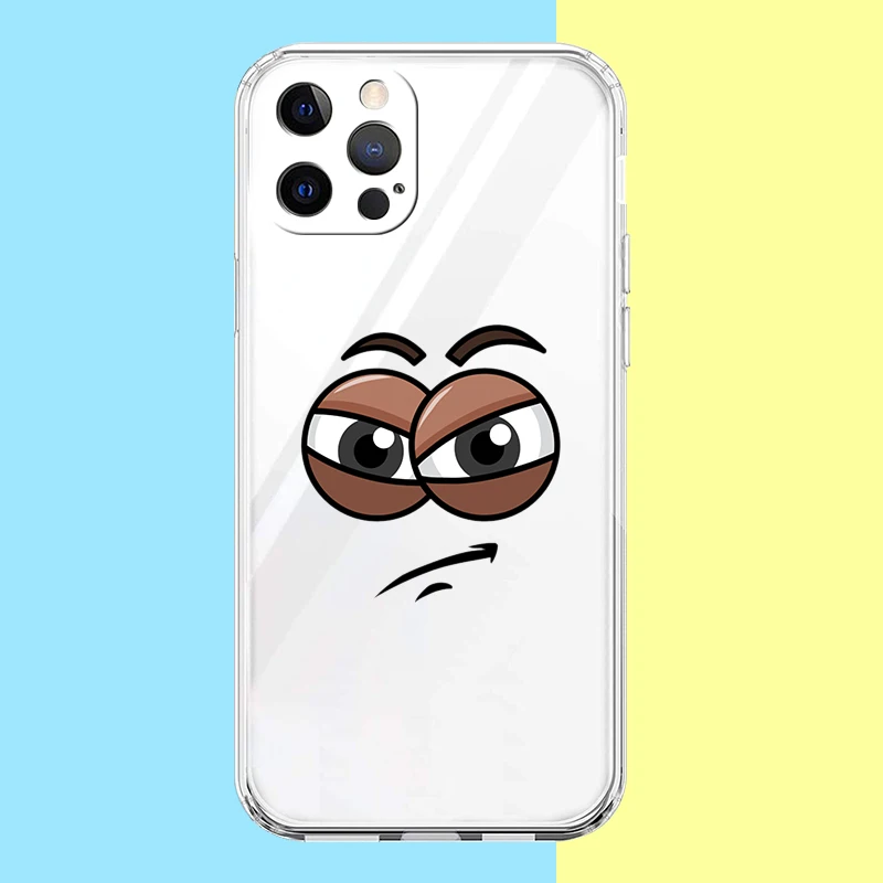 Funny Eyes Painted Phone Case for Samsung Galaxy S24 S23 S20 FE S22 S21 Ultra S10 S10E S9 S8 Plus 5G Transparent Shell Capas Bag