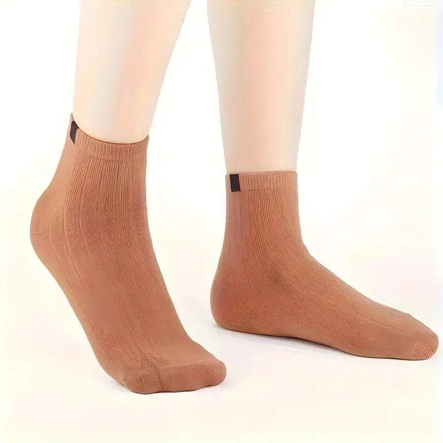 MuqiNush 10 Pairs Men Women Winter Warm Sports Solid Color Striped Socks, Cycling Hiking Running Workout Black White Ankle Socks