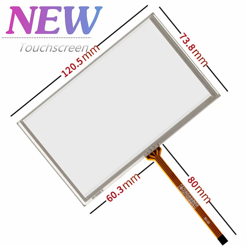 New 5''Inch TouchScreen 120.5mm*73.8mm 4 wires Resistance Handwritten Touch Panel Screen Glass Digitizer Repair Free Shipping